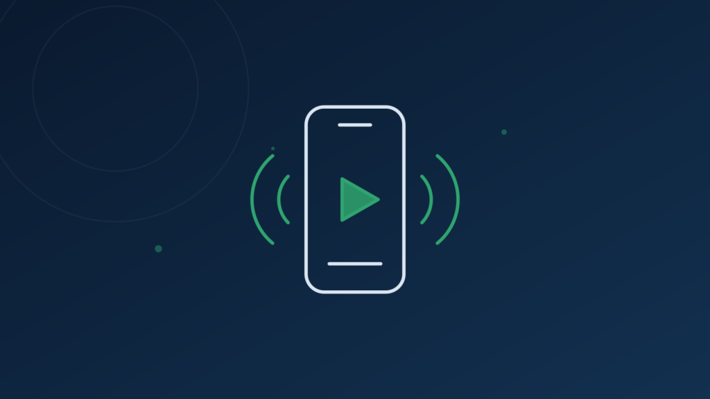 Minh họa điện thoại phát livestream với tín hiệu phát sóng